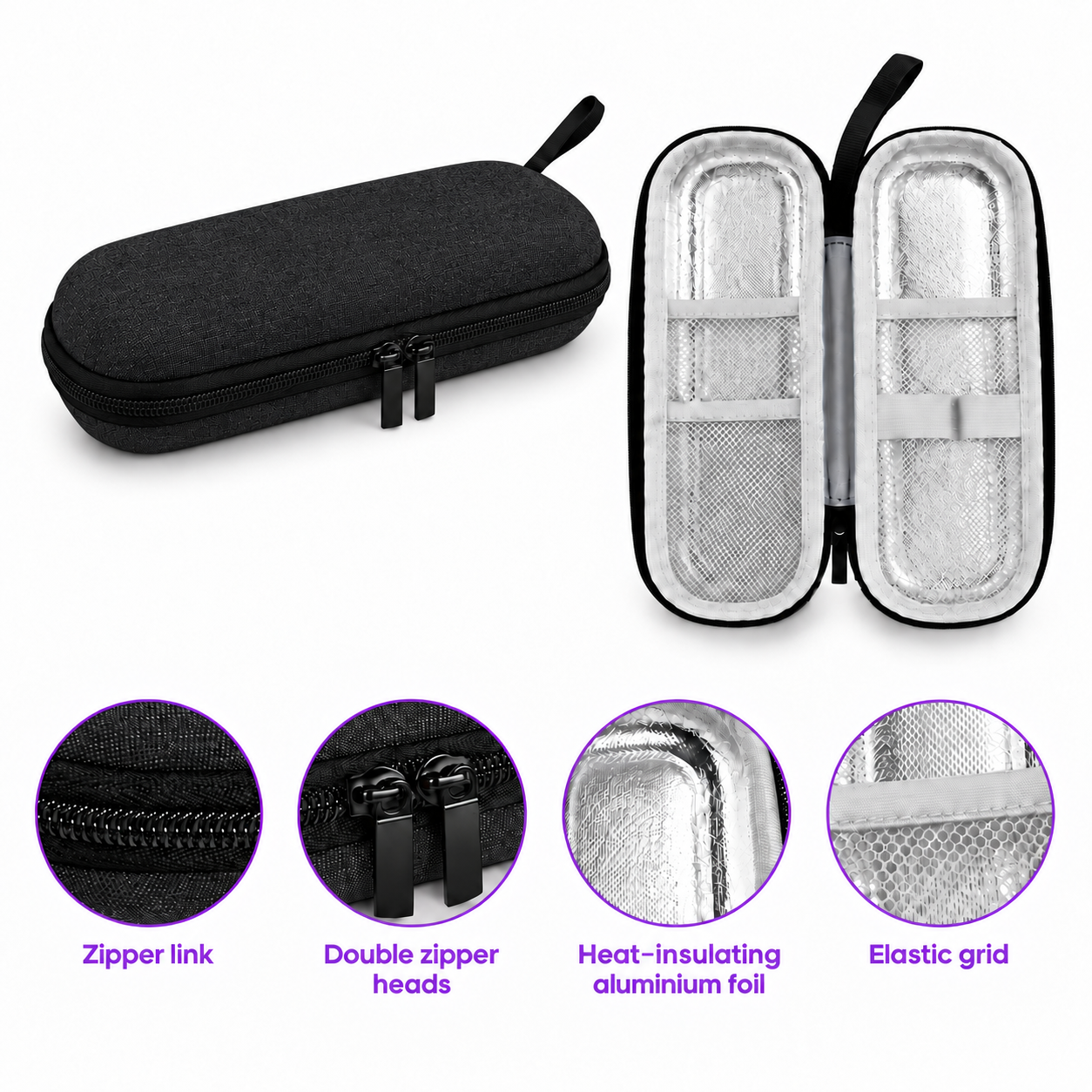 Mounjaro black travel case features