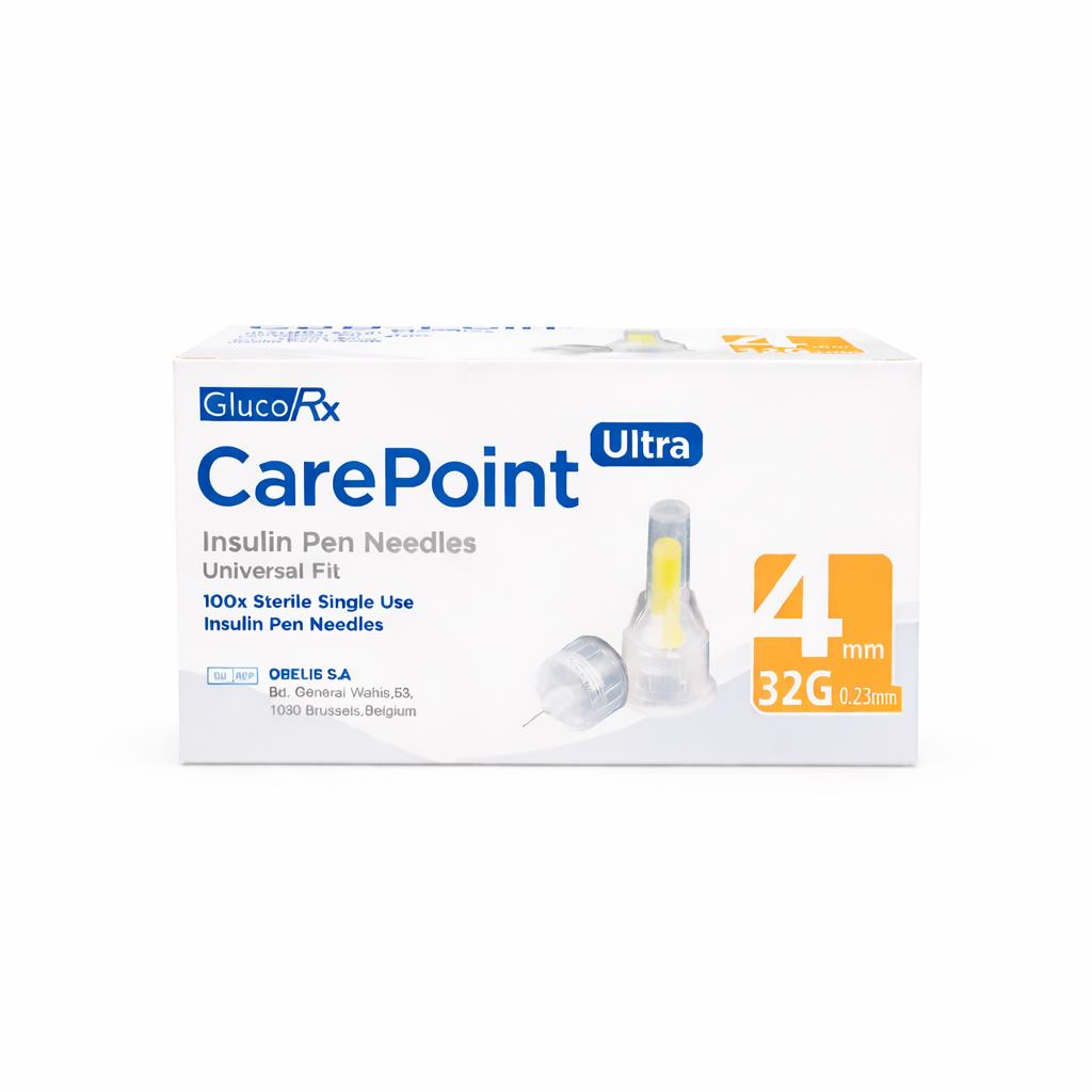CarePoint Ultra Pen Needles 32g 4mm - Pack of 100 